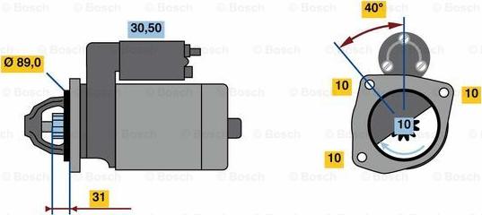 BOSCH 0 986 023 190 - Motorino d'avviamento www.autoricambit.com