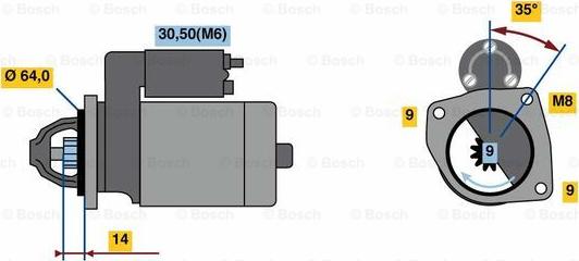 BOSCH 0 986 023 810 - Motorino d'avviamento www.autoricambit.com