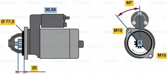 BOSCH 0 986 023 750 - Motorino d'avviamento www.autoricambit.com