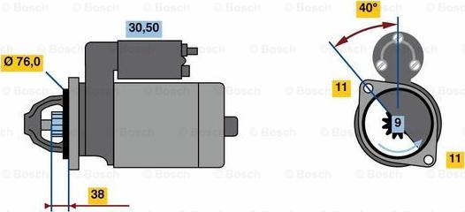 BOSCH 0 986 023 780 - Motorino d'avviamento www.autoricambit.com