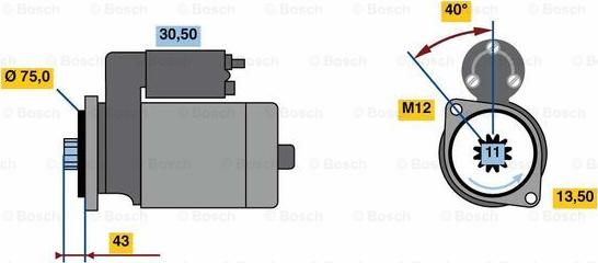 BOSCH 0 986 022 950 - Motorino d'avviamento www.autoricambit.com