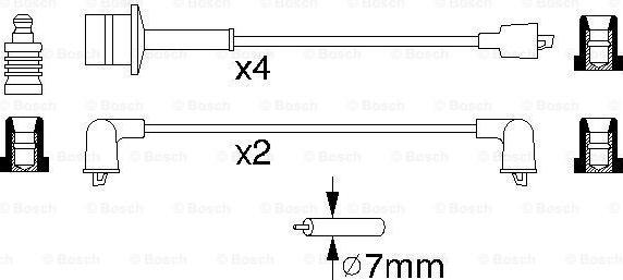 BOSCH 0 986 356 954 - Kit cavi accensione www.autoricambit.com