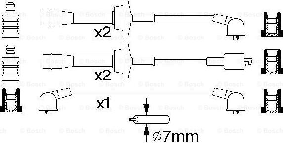 BOSCH 0 986 356 938 - Kit cavi accensione www.autoricambit.com