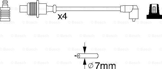 BOSCH 0 986 356 854 - Kit cavi accensione www.autoricambit.com