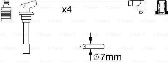 BOSCH 0 986 356 867 - Kit cavi accensione www.autoricambit.com