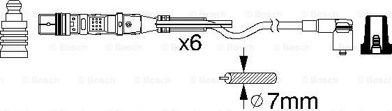 BOSCH 0 986 356 348 - Kit cavi accensione www.autoricambit.com