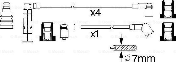 BOSCH 0 986 356 354 - Kit cavi accensione www.autoricambit.com