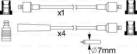 BOSCH 0 986 357 088 - Kit cavi accensione www.autoricambit.com