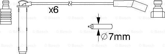 BOSCH 0 986 357 155 - Kit cavi accensione www.autoricambit.com