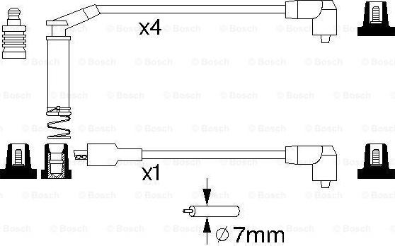 BOSCH 0 986 357 127 - Kit cavi accensione www.autoricambit.com