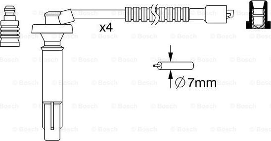 BOSCH 0 986 357 262 - Kit cavi accensione www.autoricambit.com