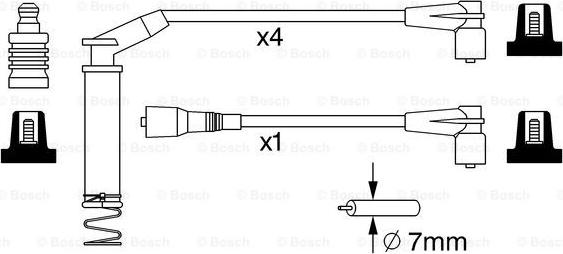 BOSCH 0 986 357 281 - Kit cavi accensione www.autoricambit.com