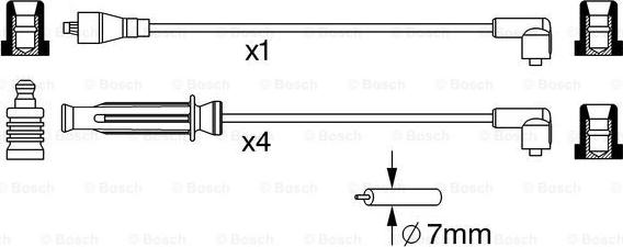 BOSCH 0 986 357 236 - Kit cavi accensione www.autoricambit.com