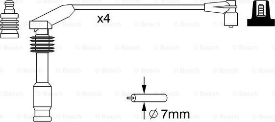 BOSCH 0 986 357 226 - Kit cavi accensione www.autoricambit.com