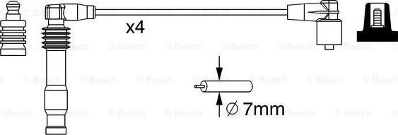 BOSCH 0 986 357 228 - Kit cavi accensione www.autoricambit.com