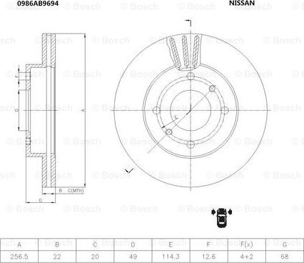 BOSCH 0 986 AB9 694 - Discofreno www.autoricambit.com