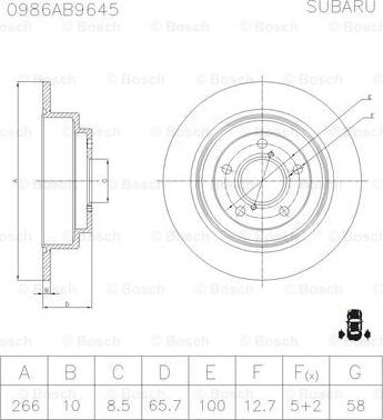 BOSCH 0 986 AB9 645 - Discofreno www.autoricambit.com