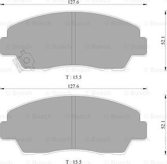 BOSCH 0 986 AB9 158 - Kit pastiglie freno, Freno a disco www.autoricambit.com