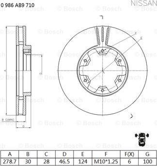 BOSCH 0 986 AB9 710 - Discofreno www.autoricambit.com