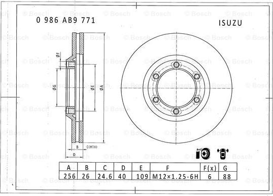 BOSCH 0 986 AB9 771 - Discofreno www.autoricambit.com