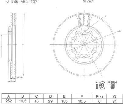 BOSCH 0 986 AB5 407 - Discofreno www.autoricambit.com