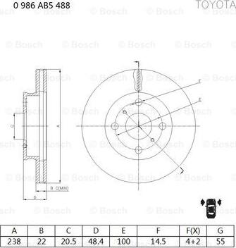 BOSCH 0 986 AB5 488 - Discofreno www.autoricambit.com