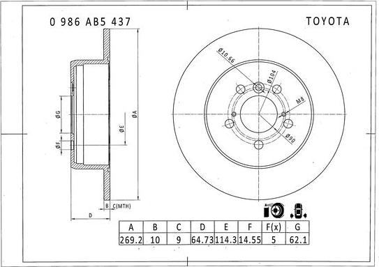 BOSCH 0 986 AB5 437 - Discofreno www.autoricambit.com