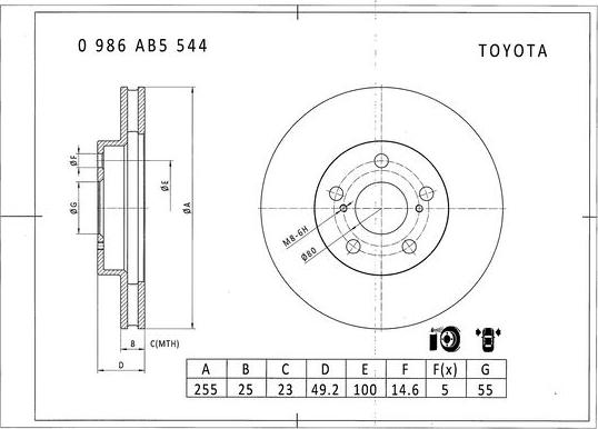 BOSCH 0 986 AB5 544 - Discofreno www.autoricambit.com