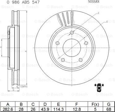 BOSCH 0 986 AB5 547 - Discofreno www.autoricambit.com