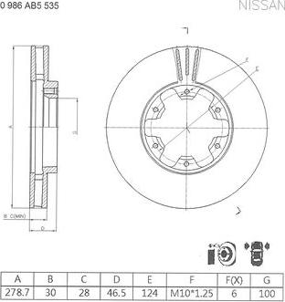 BOSCH 0 986 AB5 535 - Discofreno www.autoricambit.com