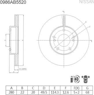 BOSCH 0 986 AB5 520 - Discofreno www.autoricambit.com