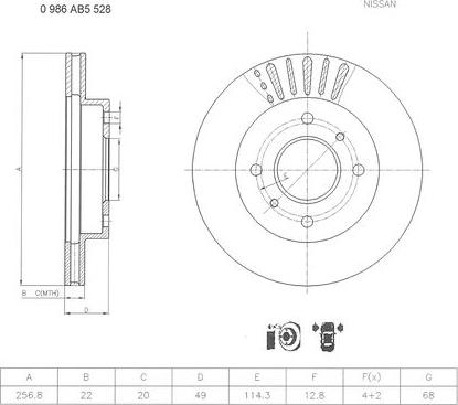 BOSCH 0 986 AB5 528 - Discofreno www.autoricambit.com