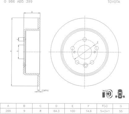 BOSCH 0 986 AB5 399 - Discofreno www.autoricambit.com