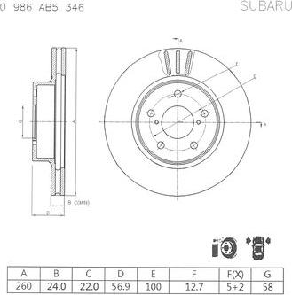 BOSCH 0 986 AB5 346 - Discofreno www.autoricambit.com