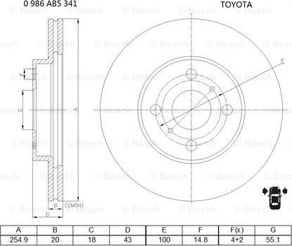 BOSCH 0 986 AB5 341 - Discofreno www.autoricambit.com