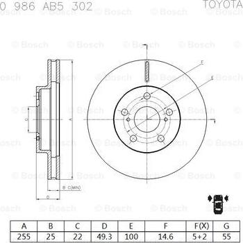 BOSCH 0 986 AB5 302 - Discofreno www.autoricambit.com