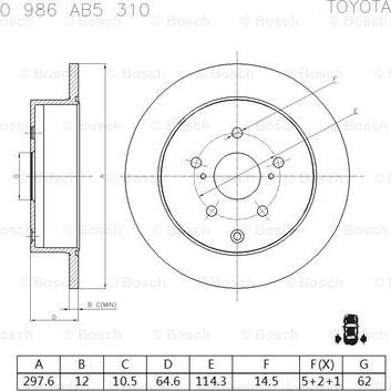 BOSCH 0 986 AB5 310 - Discofreno www.autoricambit.com