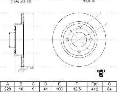 BOSCH 0 986 AB5 333 - Discofreno www.autoricambit.com