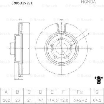 BOSCH 0 986 AB5 283 - Discofreno www.autoricambit.com