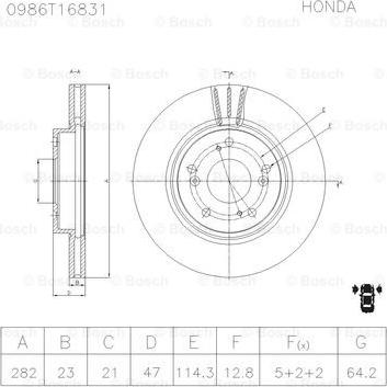 BOSCH 0 986 AB6 831 - Discofreno www.autoricambit.com