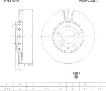 BOSCH 0 986 AB6 824 - Discofreno www.autoricambit.com