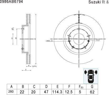 BOSCH 0 986 AB6 794 - Discofreno www.autoricambit.com