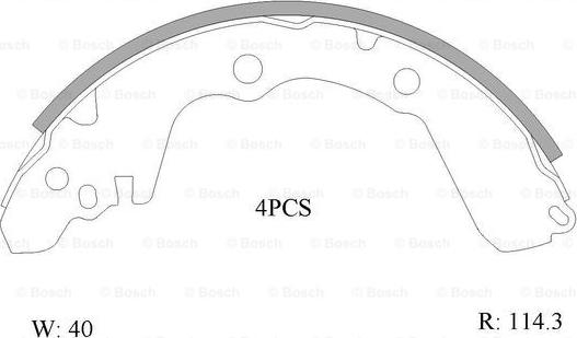 BOSCH 0 986 AB0 004 - Kit freno, freni a tamburo www.autoricambit.com