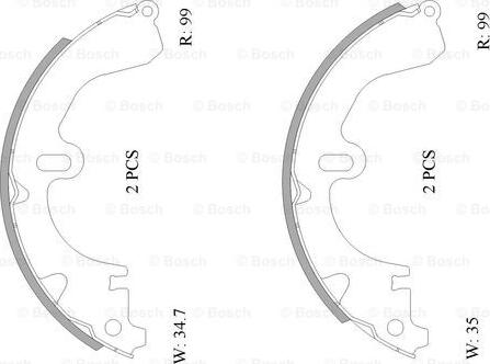 BOSCH 0 986 AB0 089 - Kit freno, freni a tamburo www.autoricambit.com