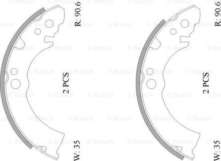 BOSCH 0 986 AB0 034 - Kit freno, freni a tamburo www.autoricambit.com