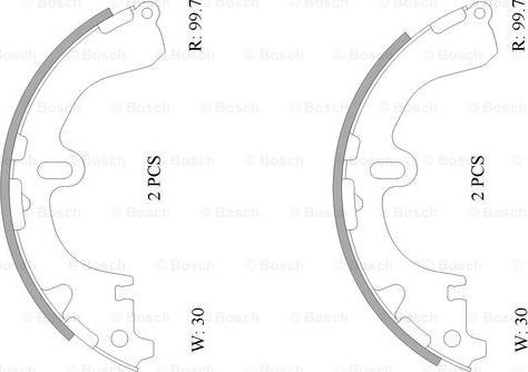 BOSCH 0 986 AB0 107 - Kit freno, freni a tamburo www.autoricambit.com