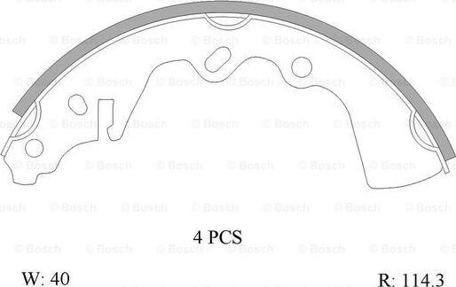 BOSCH 0 986 AB0 123 - Kit freno, freni a tamburo www.autoricambit.com