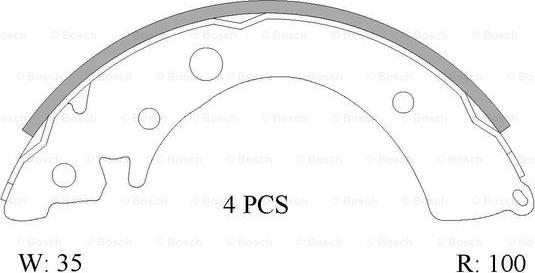 BOSCH 0 986 AB0 801 - Kit freno, freni a tamburo www.autoricambit.com