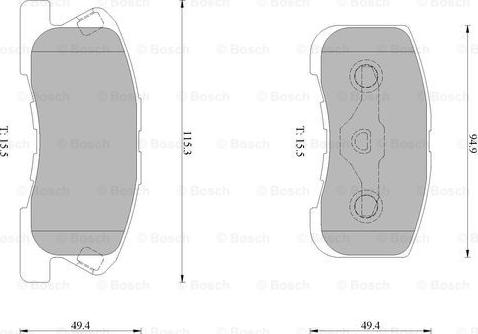 BOSCH 0 986 AB0 220 - Kit pastiglie freno, Freno a disco www.autoricambit.com