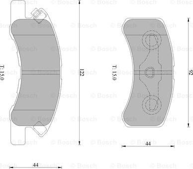 BOSCH 0 986 AB1 467 - Kit pastiglie freno, Freno a disco www.autoricambit.com